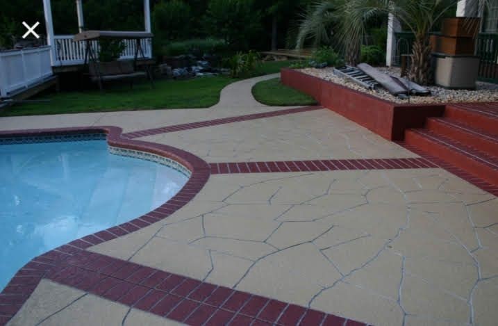 swimming pool, flagstone, brick, pool deck, limestone, patio, sidewalk
